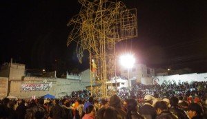 Fuegos pirotécnicos y novillo de Bombas, fiestas de cantonización 2012