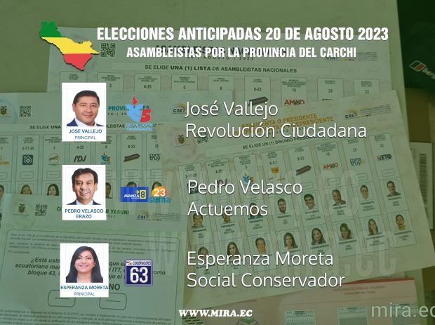 VIRTUALES ASAMBLEISTAS POR LA PROVINCIA DEL CARCHI, ELECCIONES ANTICIPADAS 2023